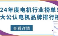 2024年度电机行业榜单揭晓！十大公认电机品牌排行榜